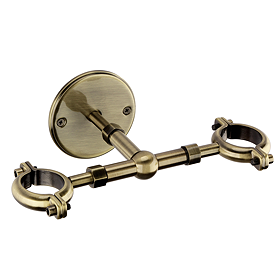 Traditional Antique Brass Stand Pipe Wall Mounted Support Bracket