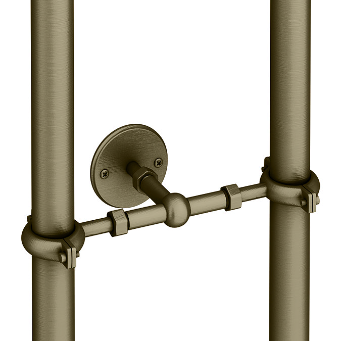 Traditional Antique Brass Stand Pipe Wall Mounted Support Bracket