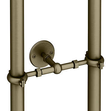 Traditional Antique Brass Stand Pipe Wall Mounted Support Bracket