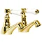 Traditional Bloomsbury Basin Taps - Gold Large Image
