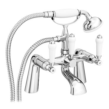 Ultra Traditional Bloomsbury Bath Shower Mixer + Shower Kit - Chrome - XM314 Profile Large Image