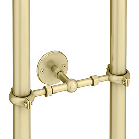 Traditional Brushed Brass Stand Pipe Wall Mounted Support Bracket