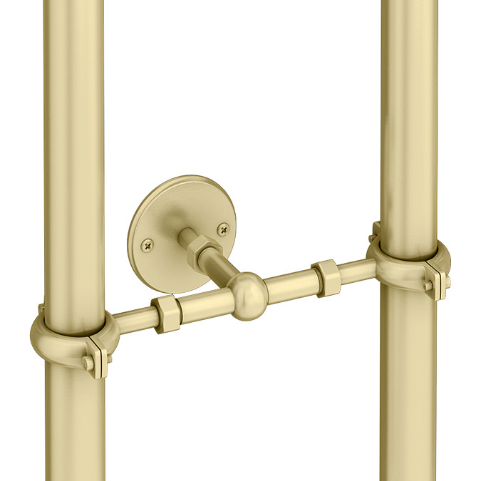 Traditional Brushed Brass Stand Pipe Wall Mounted Support Bracket