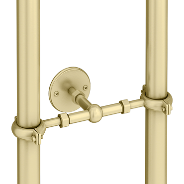 Traditional Brushed Brass Stand Pipe Wall Mounted Support Bracket