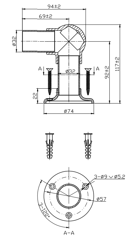 Traditional Polished Chrome Heating Element Cover Shroud - 95mm Projection