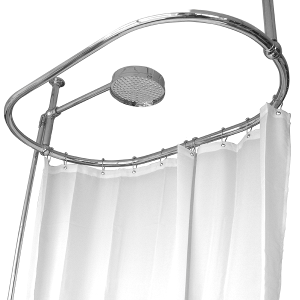 Traditional Chrome Ceiling Mounted Shower Enclosure with Shower Rose Profile Large Image