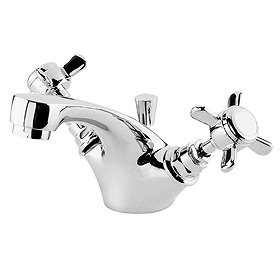 Traditional Mono Basin Mixer Tap inc Pop-Up Waste - Chrome - IJ345 Large Image