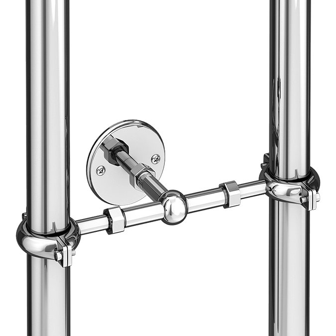 Traditional Chrome Stand Pipe Support Bracket Large Image