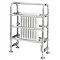 Traditional Chrome & White Floor Mounted Crosby Radiator - 900 x 685mm - LDR007 Large Image