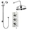 Traditional Concealed Shower Valve w/ Slide Rail Kit & Wall Mounted Fixed Head Large Image