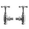 Traditional Cross Head Angled Radiator Valves - Chrome  Profile Large Image