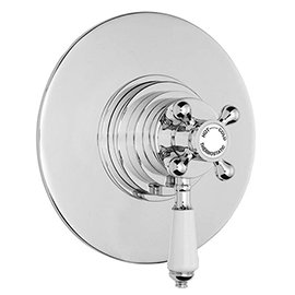 Lancaster Traditional Round Concealed Dual Thermostatic Shower Valve Medium Image