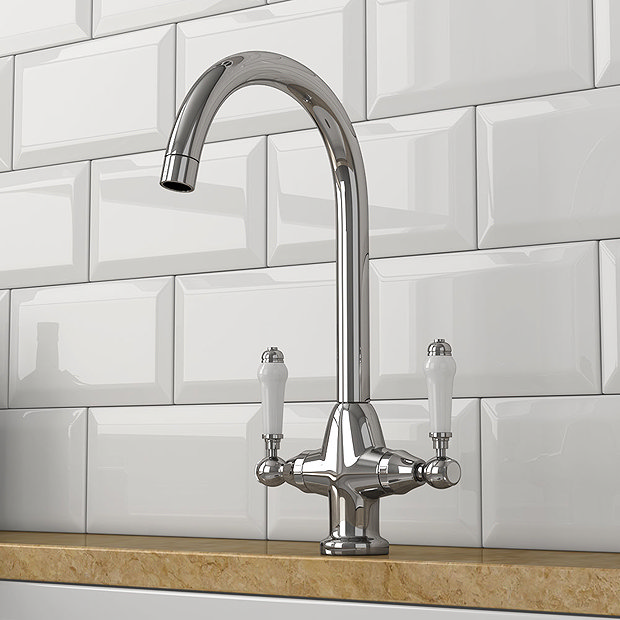 Dual-Lever Traditional Kitchen Tap  Feature Large Image