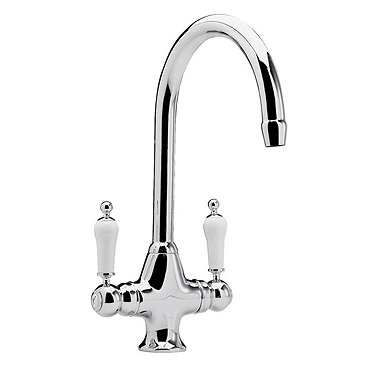 Ultra Traditional Dualflow Cruciform Sink Mixer - Chrome - KB304 Profile Large Image