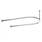 Traditional Large U-Shaped Shower Curtain Rail - Chrome Plated - 2 Size Options Large Image