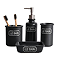 Traditional Le Bain 4 Piece Ceramic Bathroom Set Matt Black