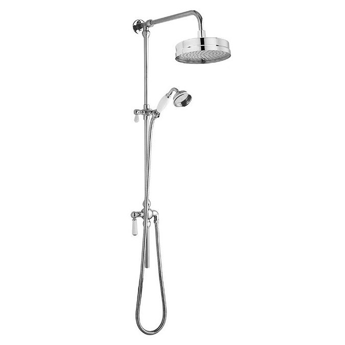Nuie Traditional Luxury Rigid Riser Kit with Diverter & Dual Exposed Shower Valve
