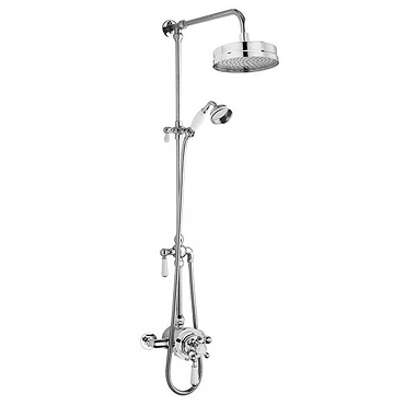 Nuie Traditional Luxury Rigid Riser Kit with Diverter & Dual Exposed Shower Valve