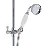 Traditional Luxury Rigid Riser Kit with Diverter & Twin Exposed Shower Valve in Chrome