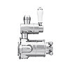 Chatsworth 1928 Traditional Luxury Rigid Riser Kit with Diverter & Twin Exposed Shower Valve Chrome