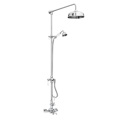 Traditional Luxury Rigid Riser Kit with Diverter & Twin Exposed Shower Valve