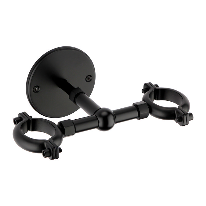 Traditional Matt Black Stand Pipe Wall Mounted Support Bracket