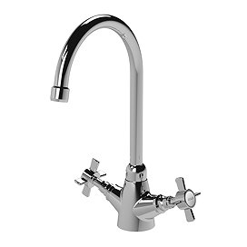 Nuie Traditional Crosshead Mono Sink Mixer - Chrome