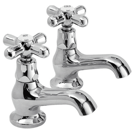 Ultra Traditional Nostalgic Basin Taps - Chrome - X351 Large Image