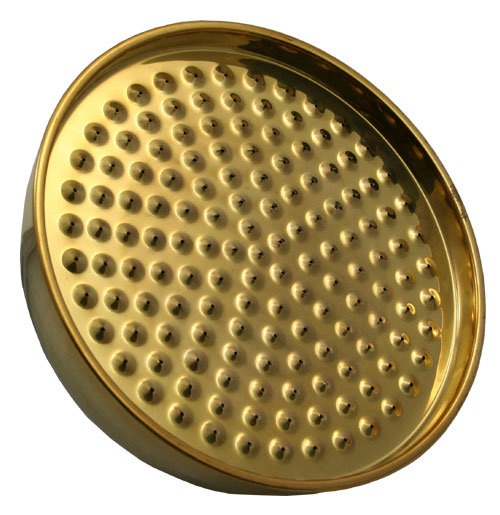 Traditional Polished Brass 200mm Shower Head Large Image