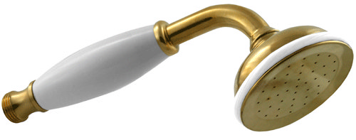 Traditional Polished Brass Shower Handset Large Image