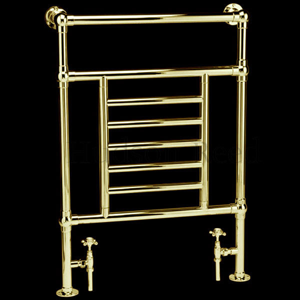 Traditional Princess Heated Towel Rail - Antique Gold Large Image