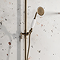Traditional Rigid Riser Adjustable Handset Holder - Antique Brass