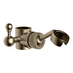 Traditional Rigid Riser Adjustable Handset Holder - Antique Brass