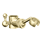 Traditional Rigid Riser Adjustable Handset Holder - Brushed Brass