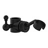 Traditional Rigid Riser Adjustable Handset Holder - Matt Black