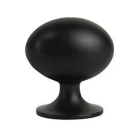 Traditional Round Cabinet Knob - Matt Black