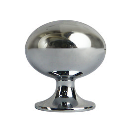 Traditional Round Cabinet Knob - Polished Chrome