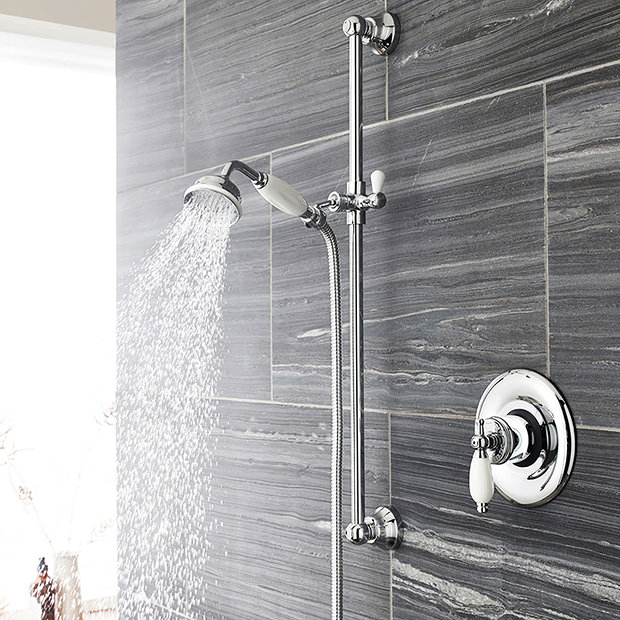 Traditional Shower Slide Rail Kit Chrome ITY310 at Victorian