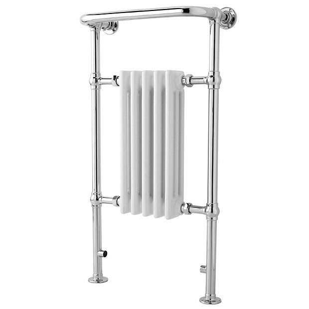 Bloomsbury Antique Brass 498 x 1194mm Floor Mounted Towel Rail