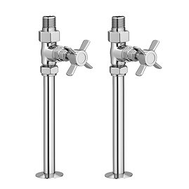 Chatsworth Chrome Straight Traditional Radiator Valves & Sleeving Kit