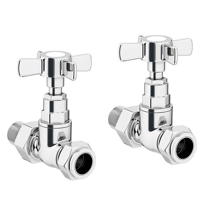 Chatsworth Chrome Straight Traditional Radiator Valves  Feature Large Image