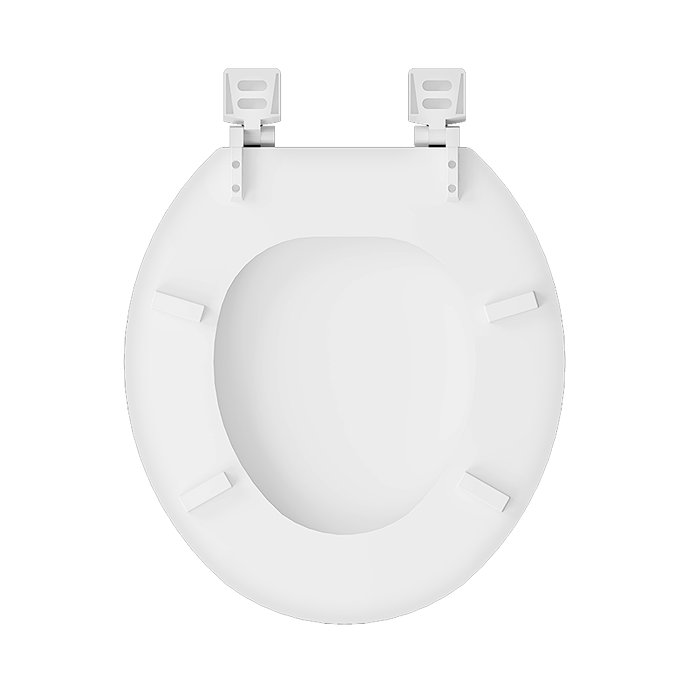 Traditional Style White Wooden Toilet Seat - WTS001  Profile Large Image