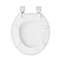 Traditional Style White Wooden Toilet Seat - WTS001  Profile Large Image