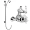 Ultra Traditional Twin Exposed Thermostatic Valve + Slider Rail Kit Large Image