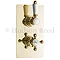 Hudson Reed Traditional Twin Concealed Thermostatic Shower Valve - Antique Gold Large Image