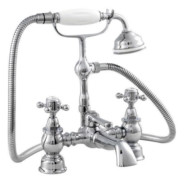Ultra Traditional York Bath Shower Mixer w/ Shower Kit - Chrome - HF304 Large Image