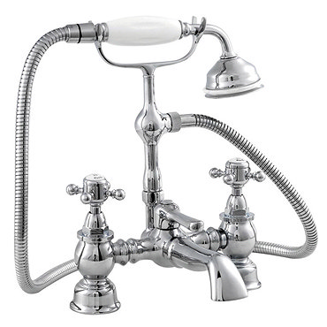 Ultra Traditional York Bath Shower Mixer w/ Shower Kit - Chrome - HF304 Profile Large Image