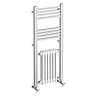 Trafalgar 1200 x 485 Framed Traditional Column Radiator - Chrome & White