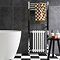 Trafalgar 1200 x 485 Framed Traditional Column Radiator - Chrome & White