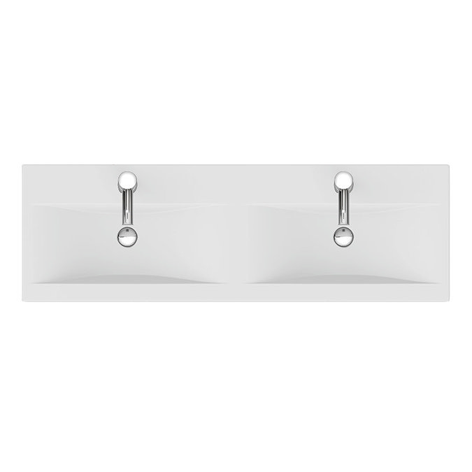 Trafalgar 1200mm Grey Double Basin Vanity Unit Profile Large Image